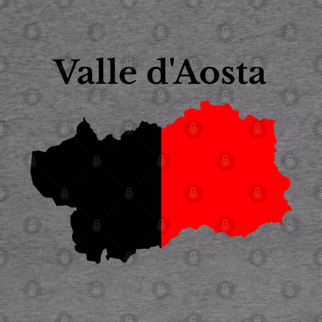 Aosta Valley Flag Map, Italy, Italian Region. by maro_00